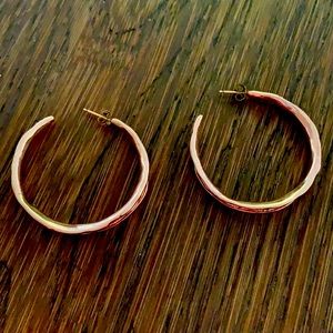 Rose gold hoop earrings